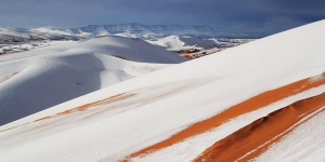 Increíble pero real: Nevó en el desierto de Sáhara