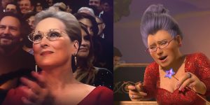 ¿Meryl Streep le robó el look al hada madrina de Shrek?