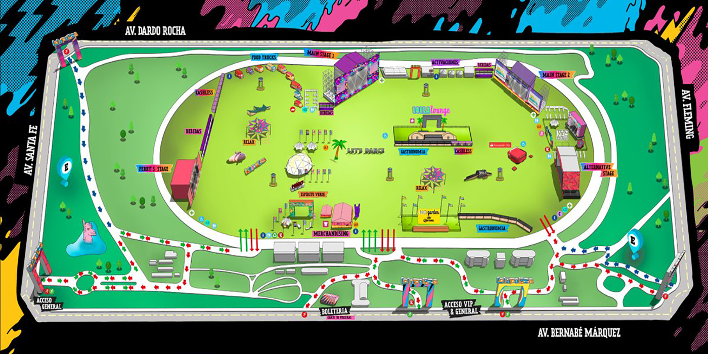 PARA GUARDAR: ¡Llegó el mapa del Lollapalooza!