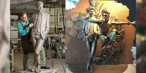 La estatua de David Bowie, a punto de ser inaugurada
