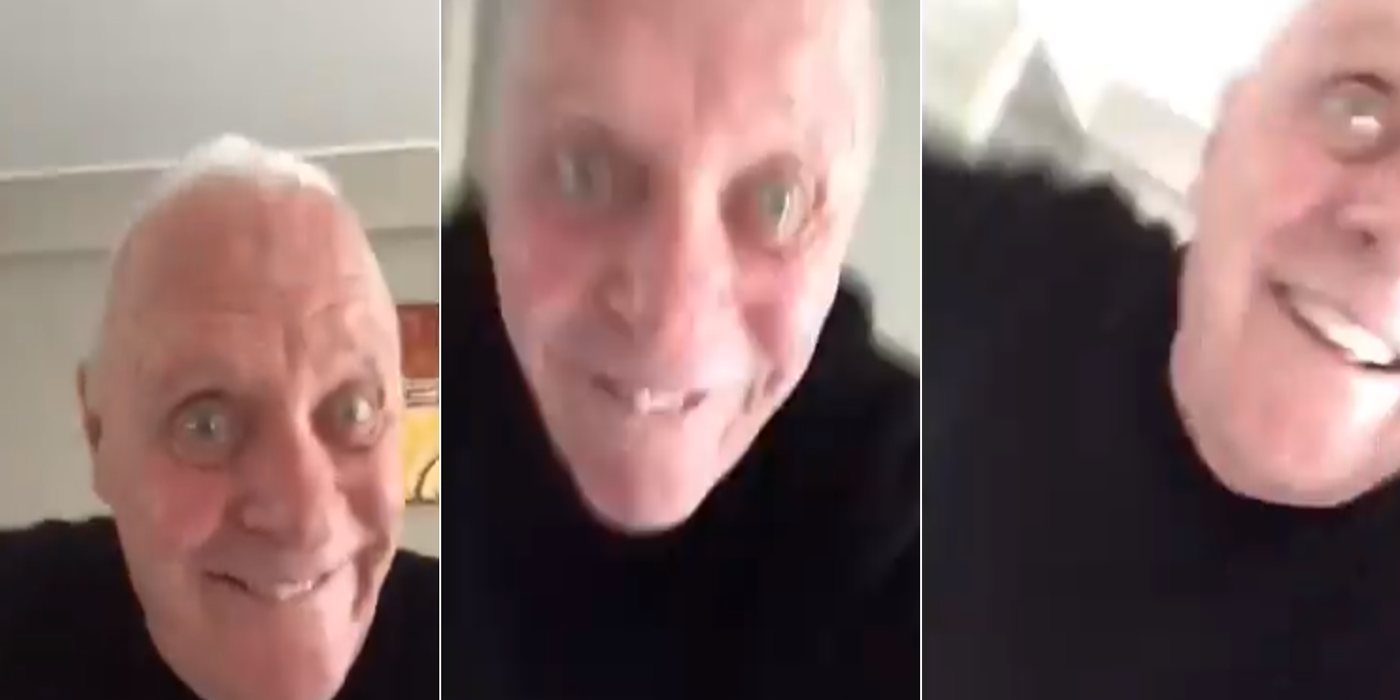 El polémico y espeluznante video de Anthony Hopkins