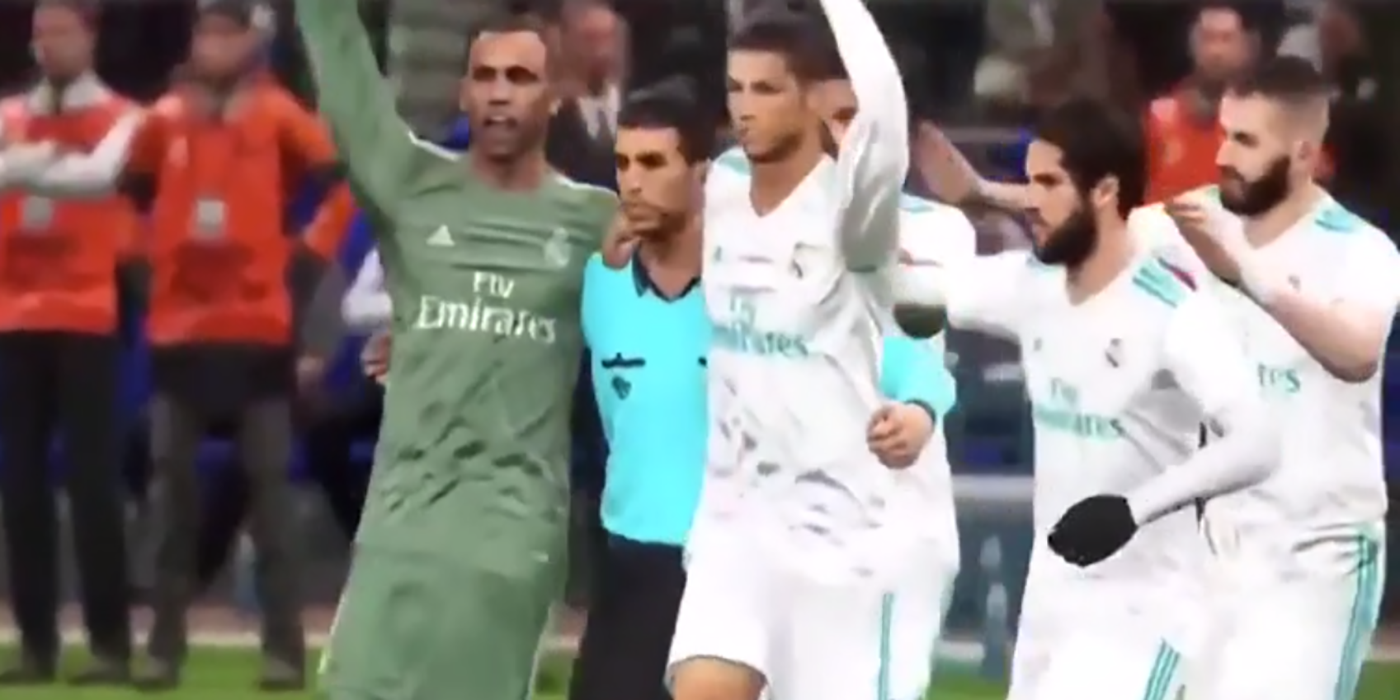 La viral animación en la que un árbitro festeja el triunfo del Real Madrid