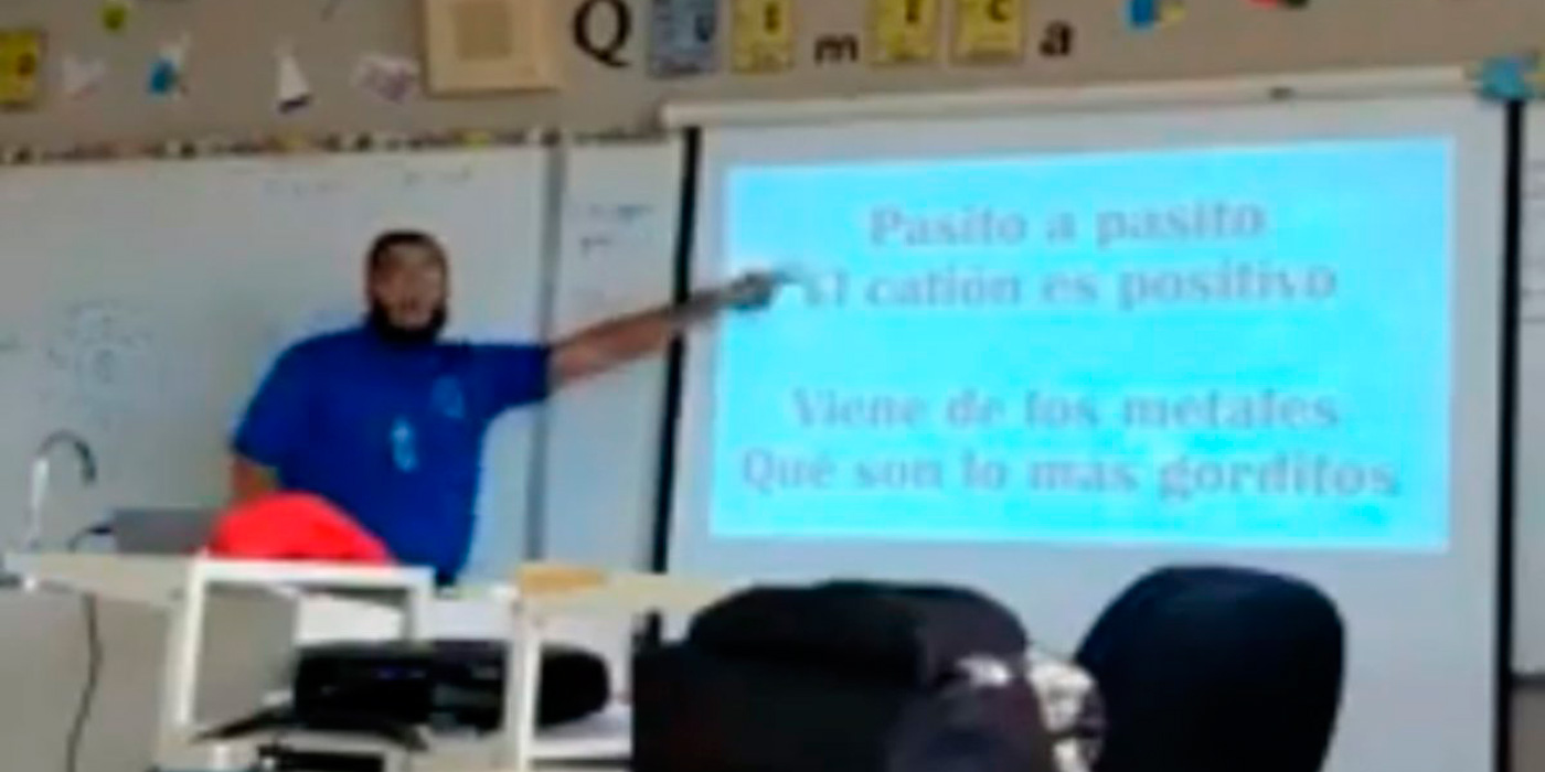 Insólito: un profesor enseña química al ritmo de “Despacito”