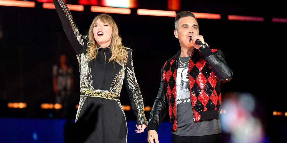 Robbie Williams cantó “Angels” con Taylor Swift