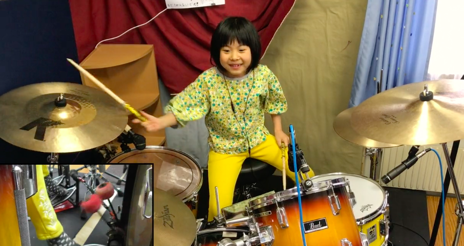 La nena baterista de 8 años que sorprendió a Robert Plant