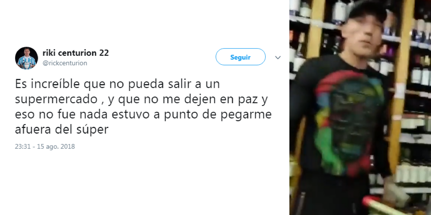 VIDEO: Ricky Centurión fue increpado en un supermercado “Si tenés huevos te espero afuera”