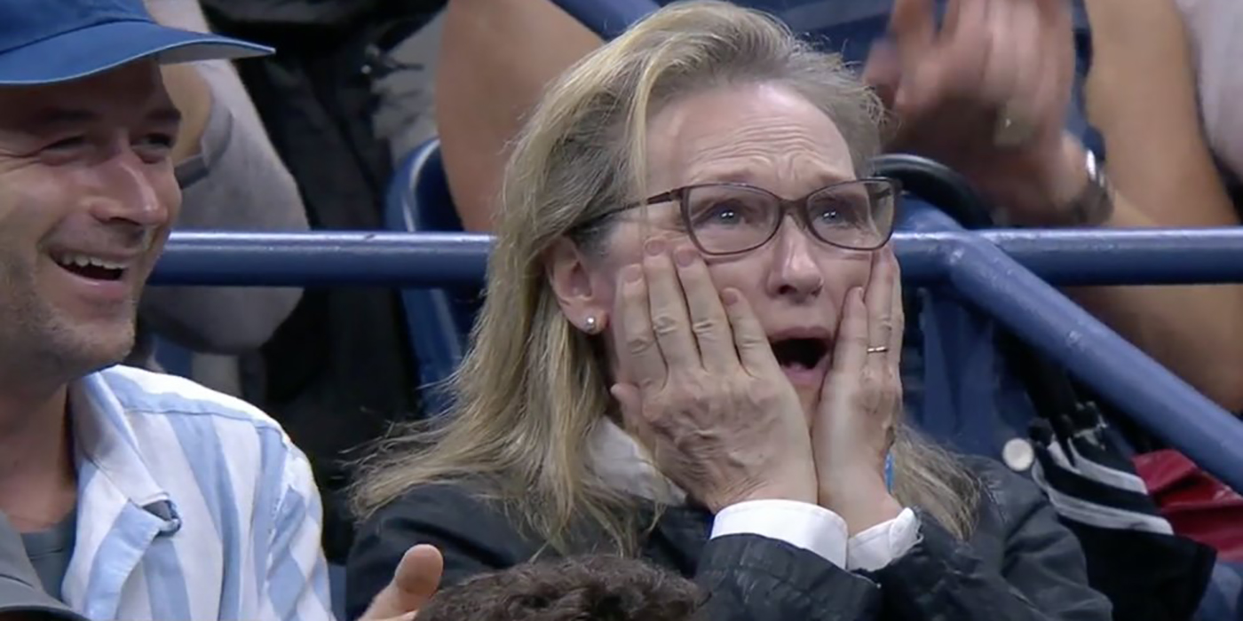 VIDEO: La sorpresiva reacción de Meryl Streep tras un punto de Del Potro