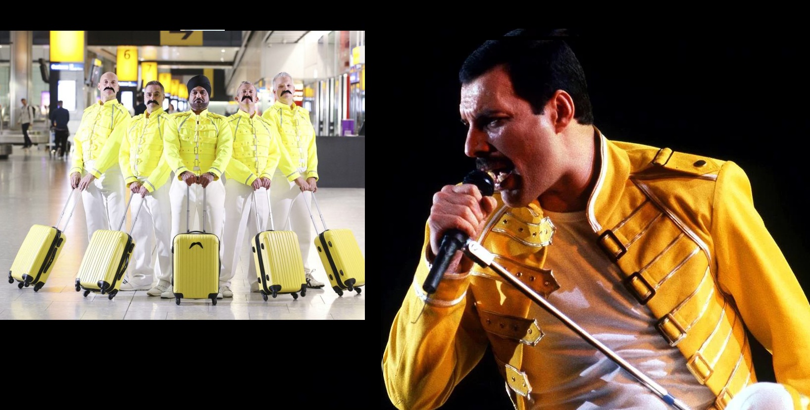 Mirá a los maleteros del aeropuerto Londres en un cover de Queen