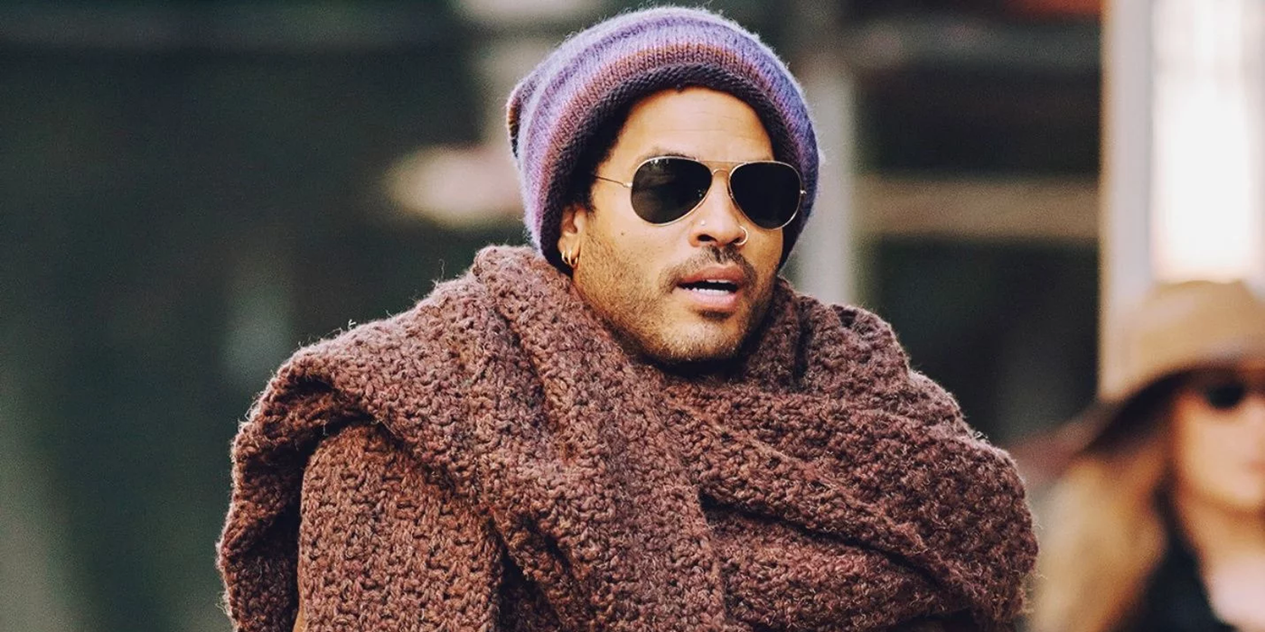 Después de seis años, Lenny Kravitz explicó el misterio de su bufanda gigante