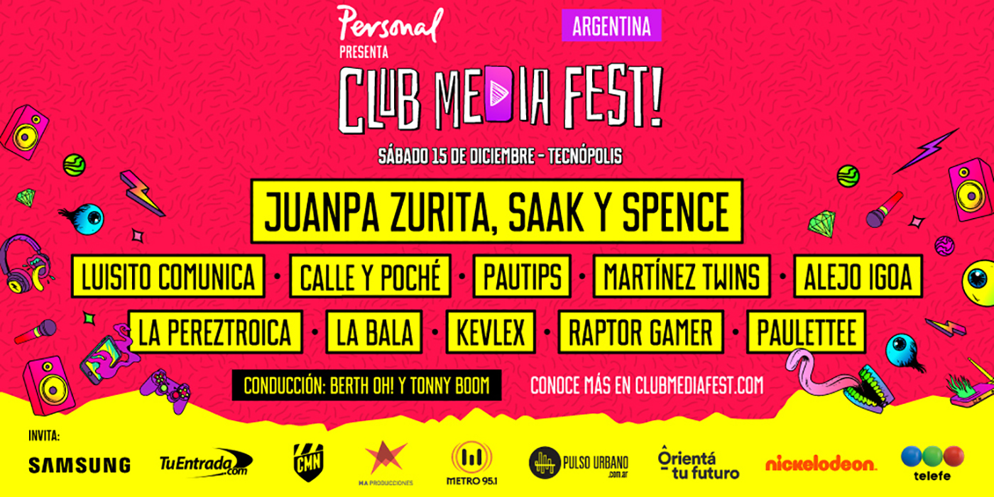 Deformar Despido Sótano Vuelve el Club Media Fest, el festival de youtubers más importante del  mundo!