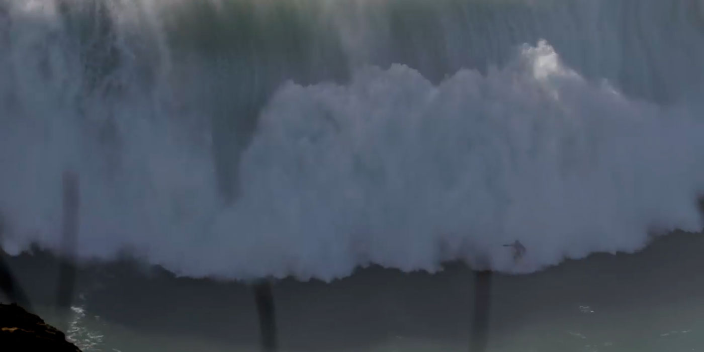 Una ola “monstruo” tumbó a un surfista