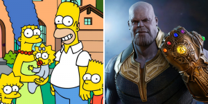 ¡Thanos llegó a Los Simpsons e hizo desaparecer a toda la familia!