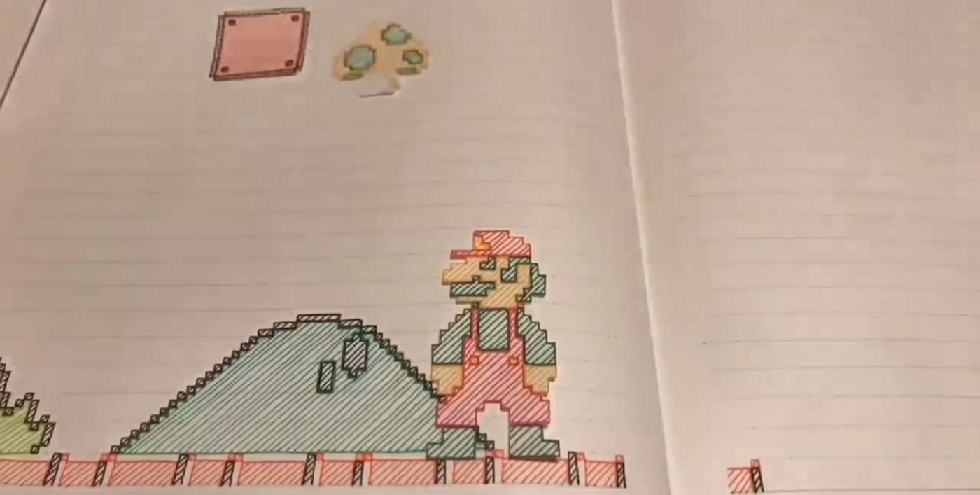 Un artista dibujó el primer nivel de “Super Mario” (y es maravilloso)