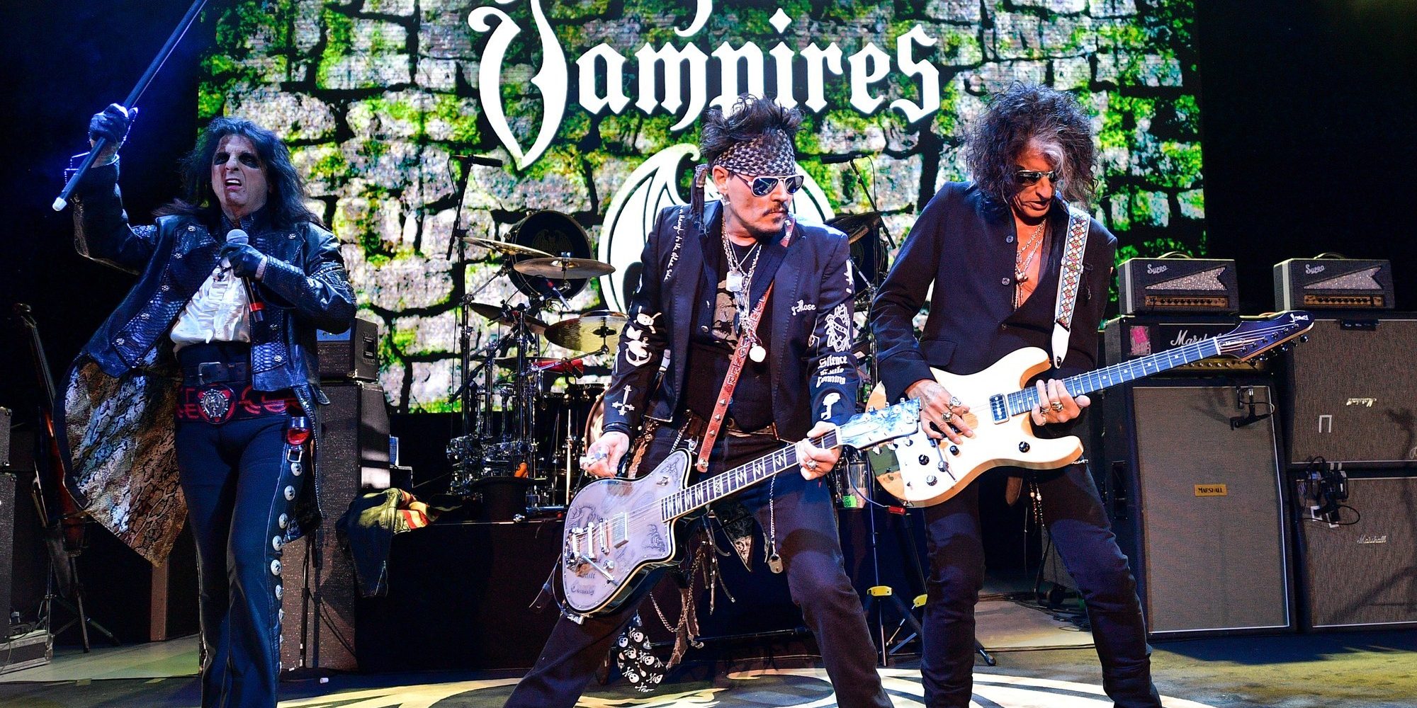 ¡DREAM TEAM! Steven Tyler y Marilyn Manson rockearon con Johnny Depp en vivo