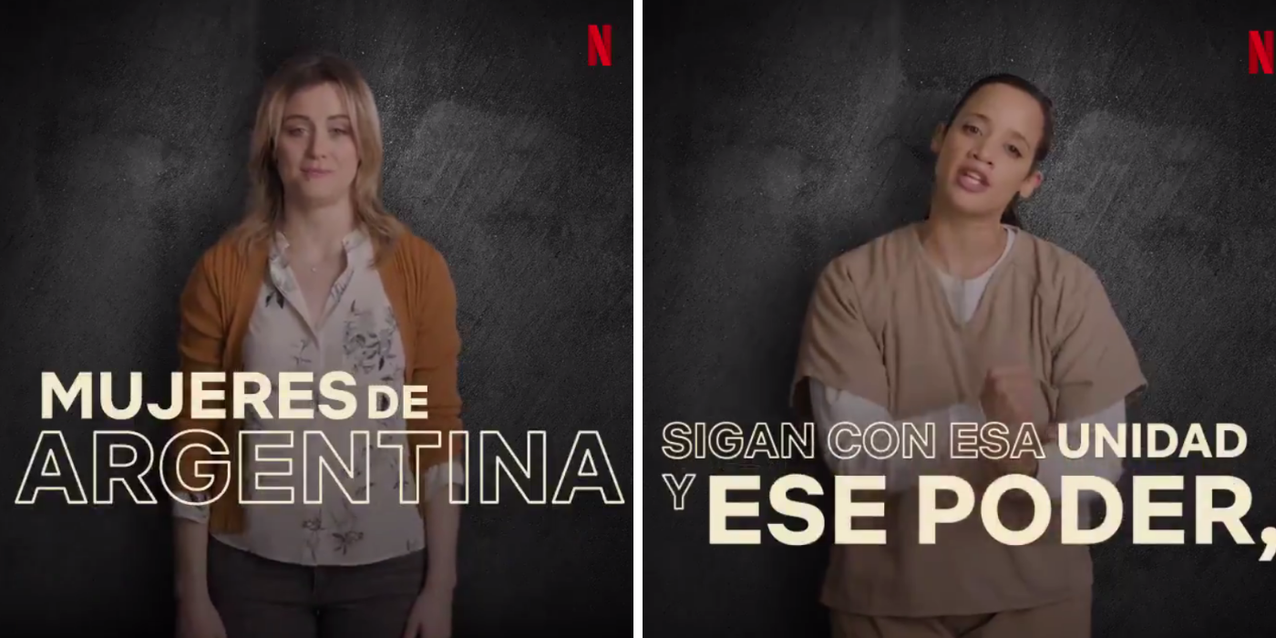 “Sigan marchando” el emotivo aliento de las protagonistas de OITNB para las mujeres de Argentina