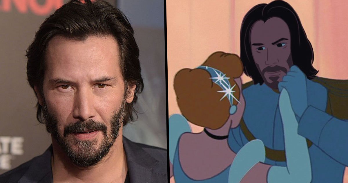 Keanu Reeves está en todos lados: ¡mirá al actor imaginado como príncipe de los clásicos de Disney!