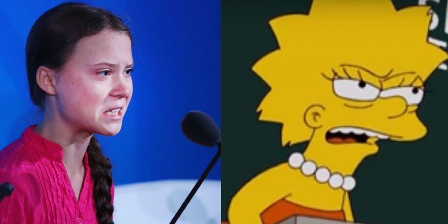 LO HICIERON OTRA VEZ: Los Simpson predijeron el discurso de Greta Thunberg sobre el cambio climático