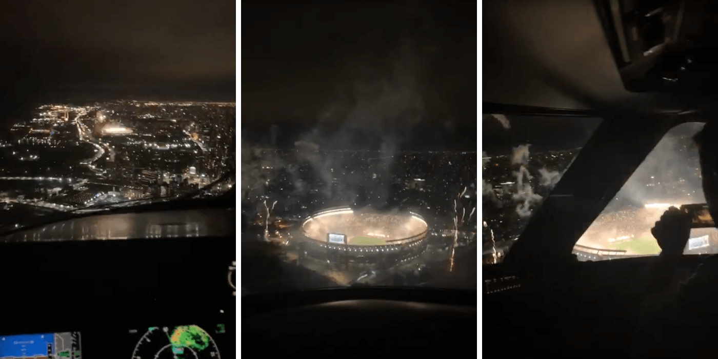 VIDEO: ¡El impactante recibimiento de River desde la cabina de un avión!