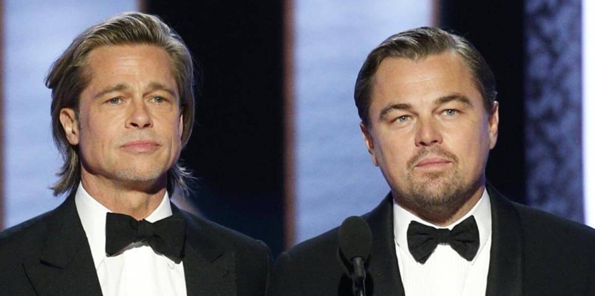 Brad Pitt no pudo evitarlo: esto le dijo a Leo DiCaprio en su discurso tras ganar el Golden Globe