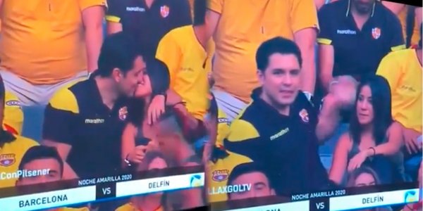 [VIDEO] Una Kiss Cam captó una infidelidad en vivo durante un partido de fútbol y se volvió viral