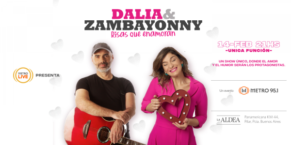 SAN VALENTÍN: Dalia Gutmann & Zambayonny en “Risas que enamoran”