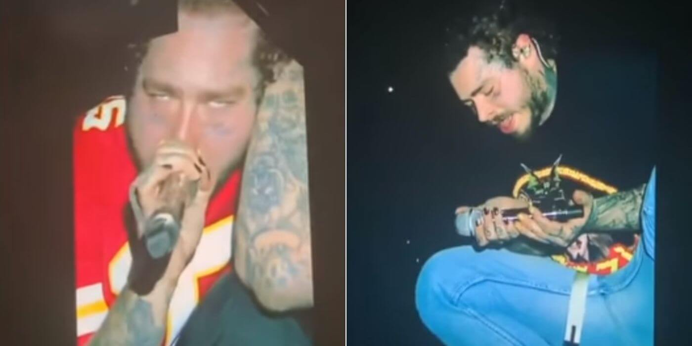 ¿Post Malone se presentó en un show totalmente drogado?