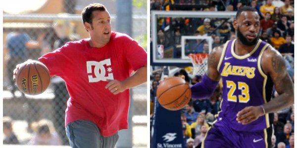 LeBron James y Adam Sandler trabajan juntos en una película sobre la NBA