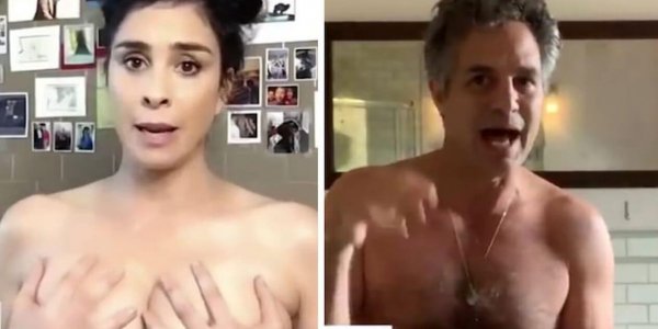 Mark Ruffalo, Sarah Silverman, Josh Gad y más famosos se sacan la ropa para explicar el “voto desnudo”