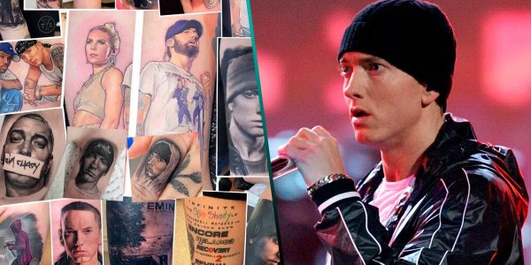 Una fanática de Eminem ganó un Récord Guiness por tener 28 tatuajes del rapero