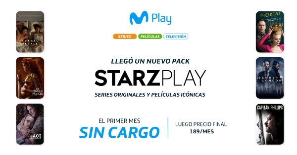 Movistar Play incorpora Starzplay a su oferta de contenidos