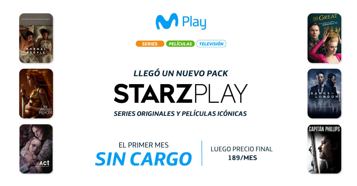Movistar Play incorpora Starzplay a su oferta de contenidos