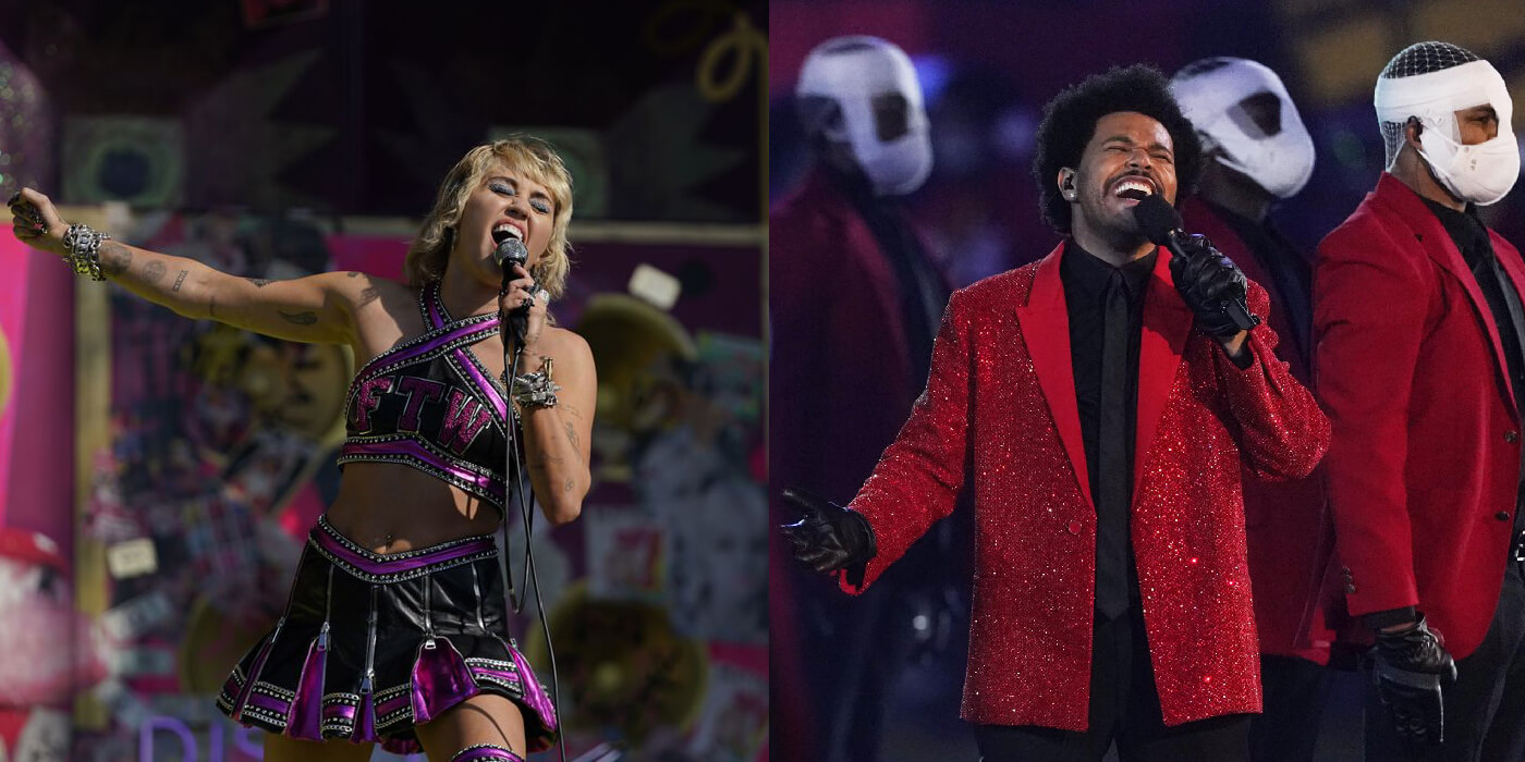 Así fueron los increíbles shows de The Weeknd y Miley Cyrus en el Super Bowl LV