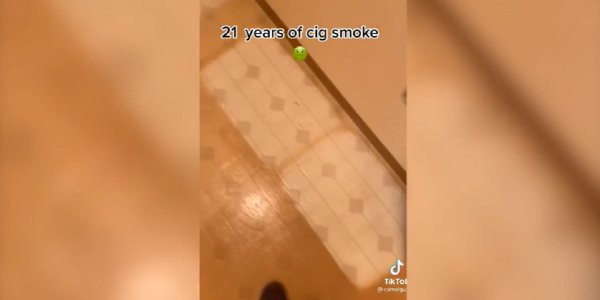 Video: Así se deteriora una casa tras 21 años fumando dentro de ella