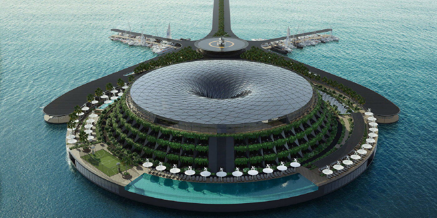 Ecológico y flotante: Así será el nuevo hotel de lujo que construirán en Qatar