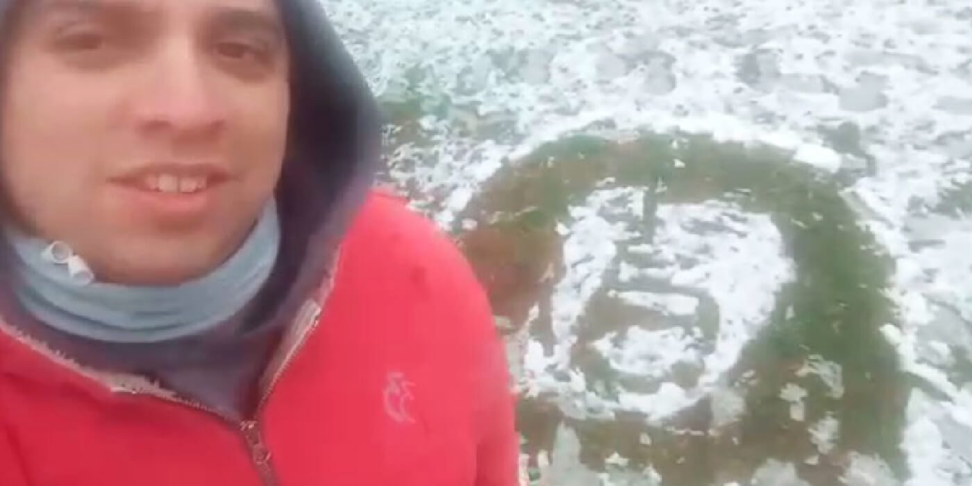 Córdoba: El retrato de “La Mona” en la nieve que se hizo viral 