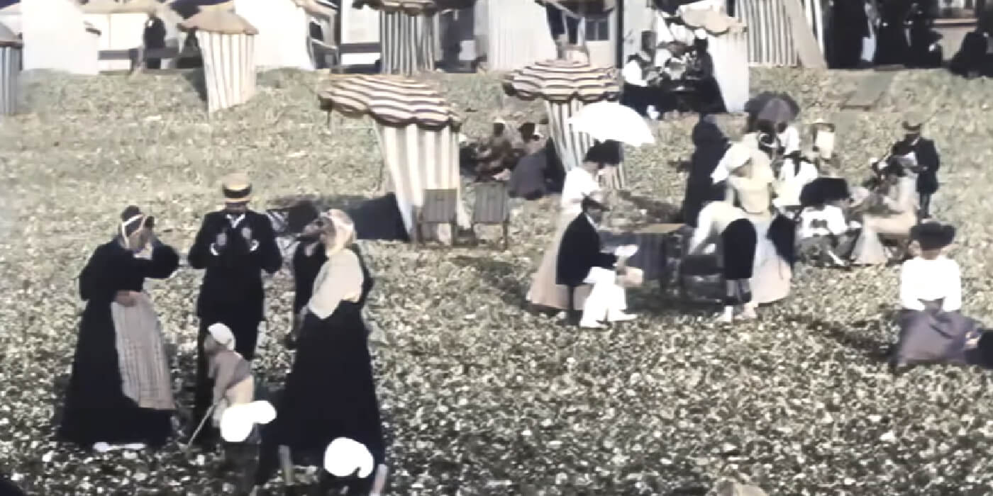 Restauran un video que muestra cómo era ir a la playa hace 120 años en Francia