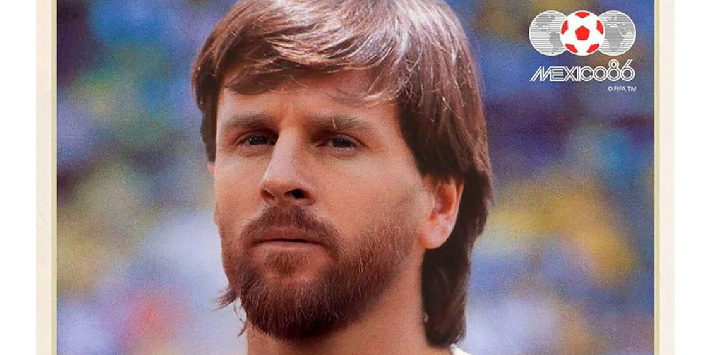 Viral: Cómo se verían Messi y otras estrellas del fútbol en el Mundial de México 86