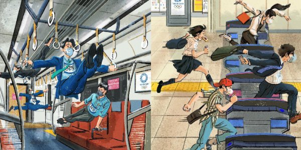 Un ilustrador dibuja escenas de la vida cotidiana como disciplinas olímpicas y el resultado es genial