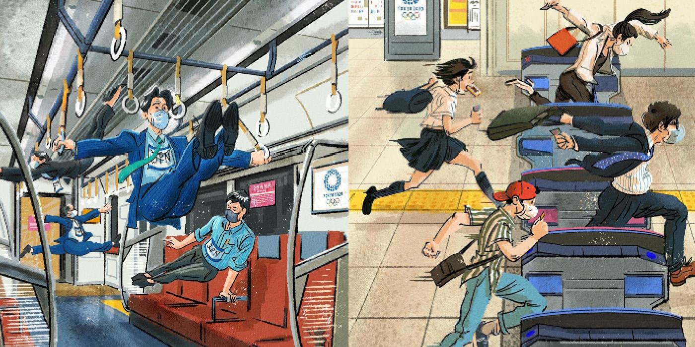 Un ilustrador dibuja escenas de la vida cotidiana como disciplinas olímpicas y el resultado es genial