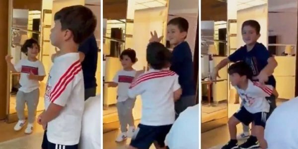 El baile de los pequeños Messi: Thiago, Mateo y Ciro disfrutaron el tema que Bizarrap le hizo a su papá