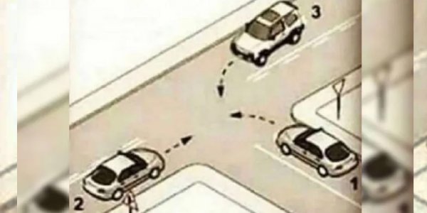 “¿Qué auto debe pasar primero?”: El desafío viral que puso a prueba el conocimiento de reglas de tránsito