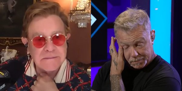 El día en que Elton John hizo llorar a James Hetfield