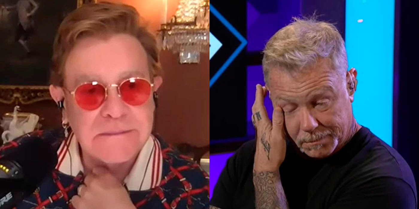 El día en que Elton John hizo llorar a James Hetfield