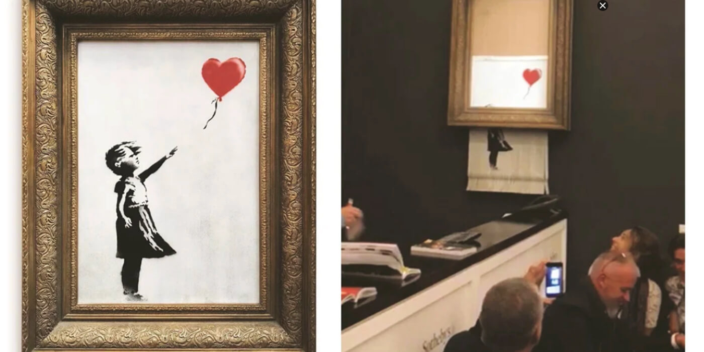 Vuelve a subasta el icónico cuadro de Banksy, parcialmente autodestruido