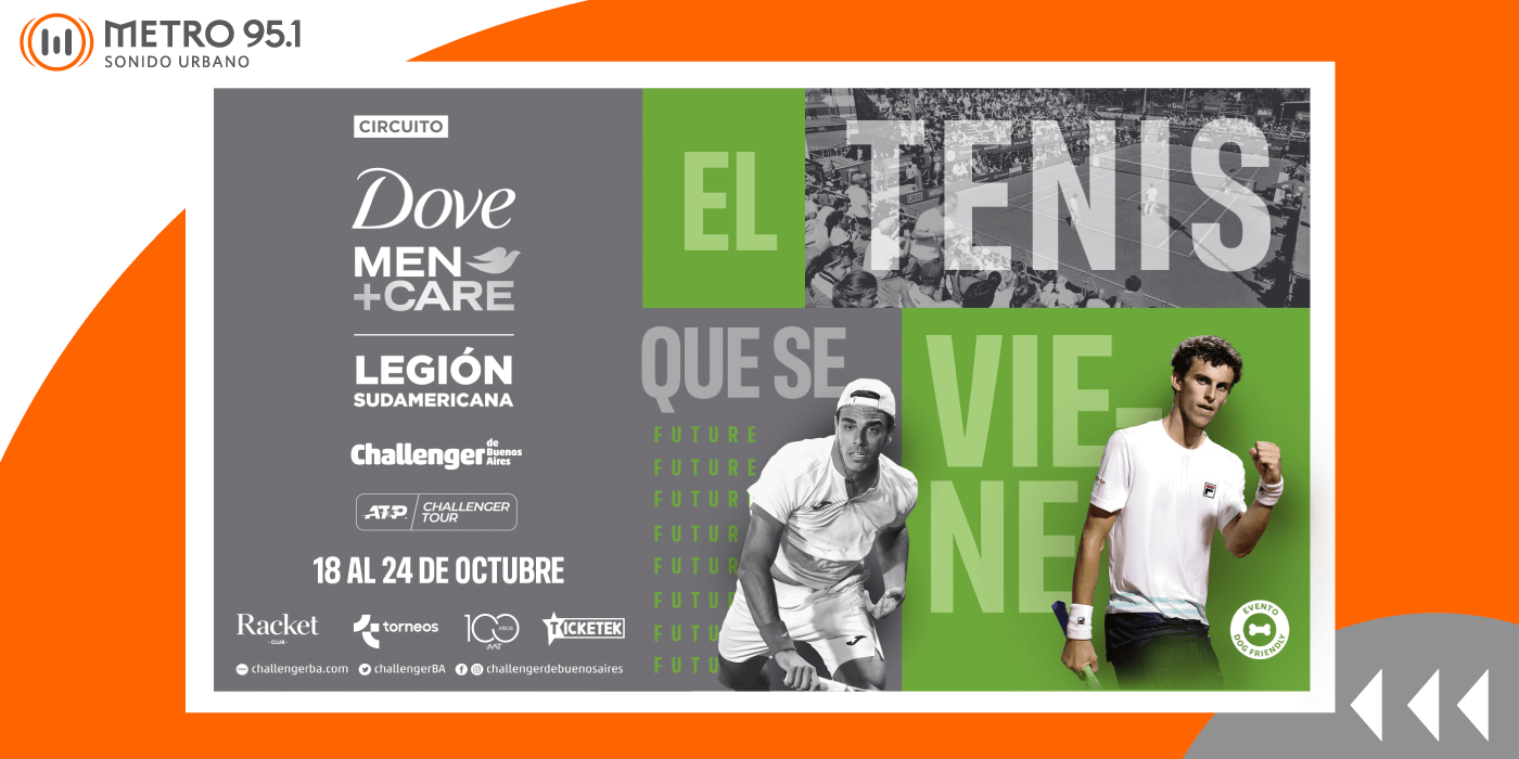 Metro 95.1 Sonido Urbano es la Radio Oficial del DOVE MEN+CARE Legión Sudamericana Challenger de Buenos Aires