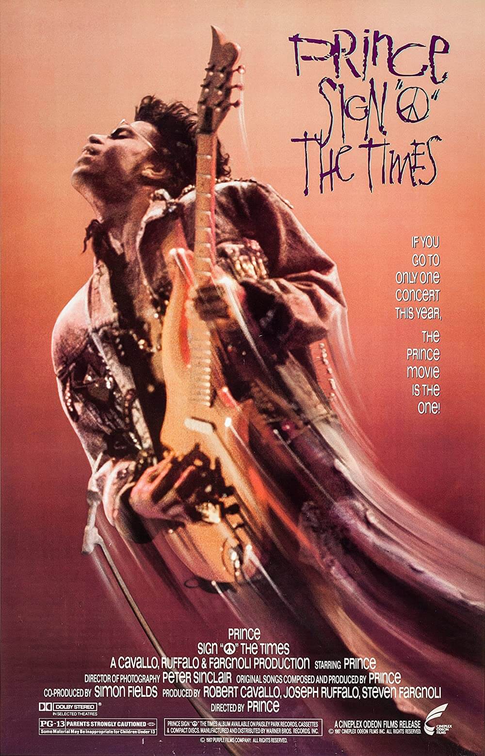 EL FILM ‘SIGN O´ THE TIMES’ DE PRINCE  NUEVAMENTE A LA PANTALLA GRANDE