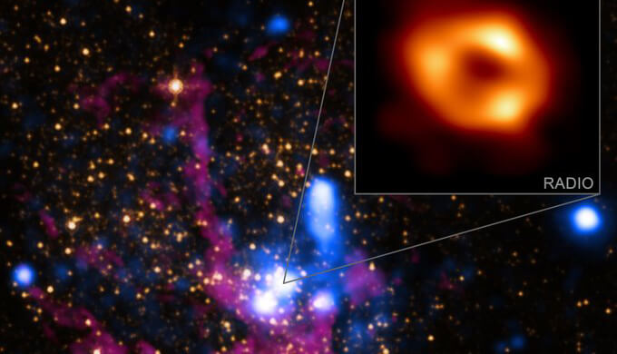 Revelan por primera vez la imagen del agujero negro del centro de la Vía Láctea