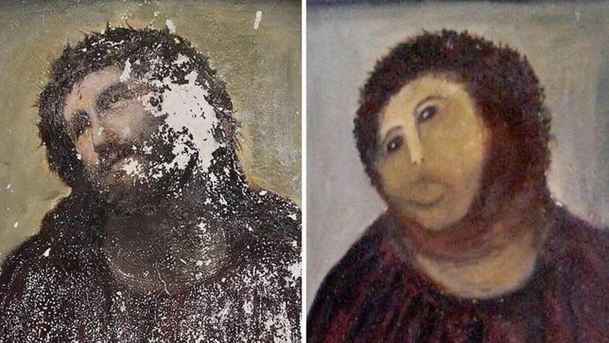 A 10 años de su restauración grotesca, el “Ecce Homo” es una atracción turística