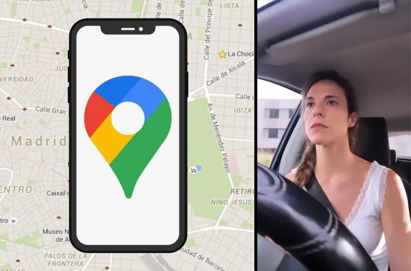 La voz de Google Maps discutió con ella misma mientras conducía