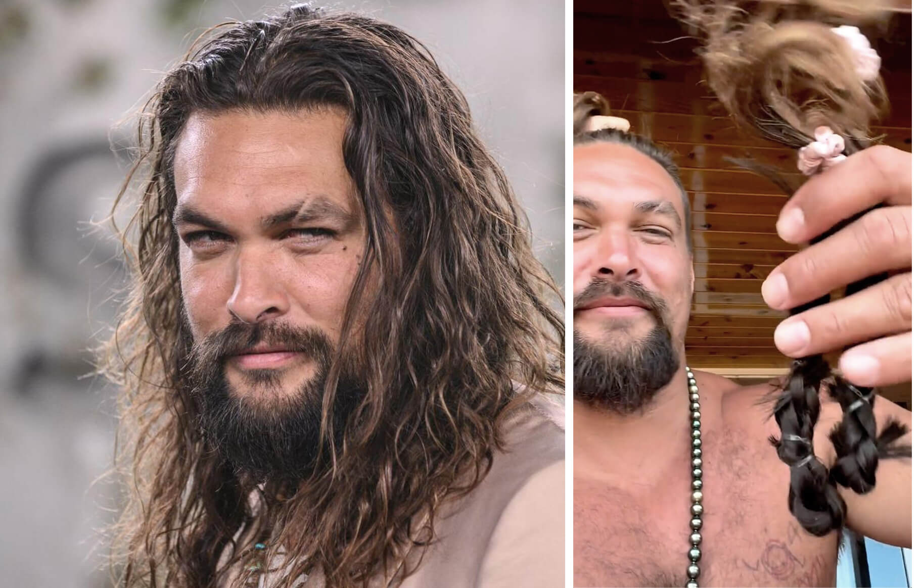 Jason Momoa se rapó para generar conciencia sobre los plásticos de un solo uso